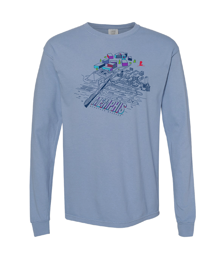 Primary image St. Jude Campus Long Sleeve T-Shirt - Memphis Marathon Weekend